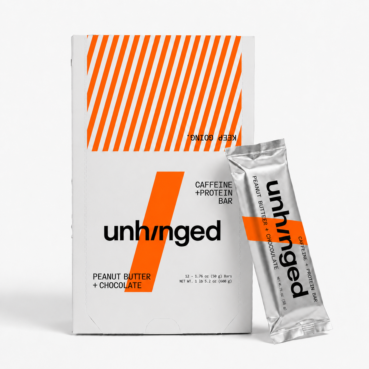 Peanut Butter & Chocolate Caffeinated Protein Bars - Case of 72 (PRE-ORDER NOW!)