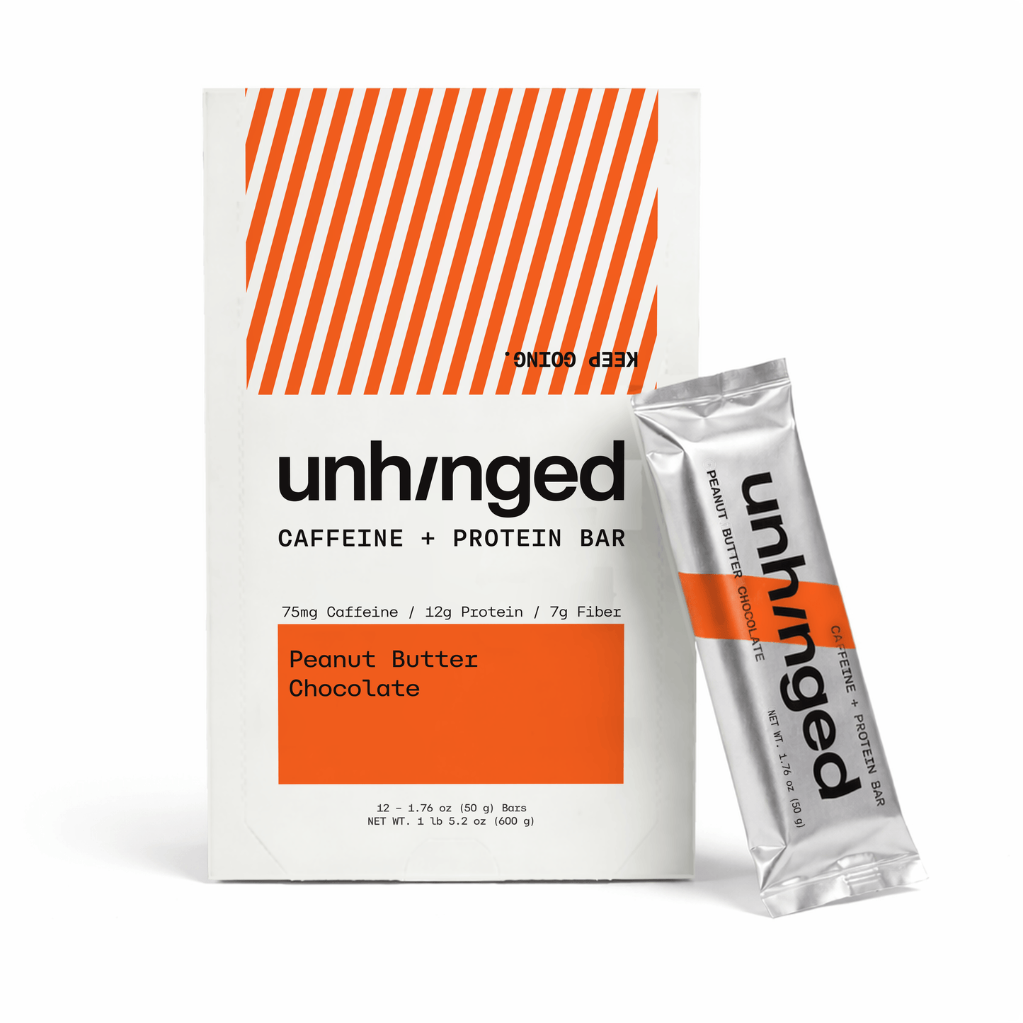 Peanut Butter & Chocolate Caffeine + Protein Bars - Box of 12