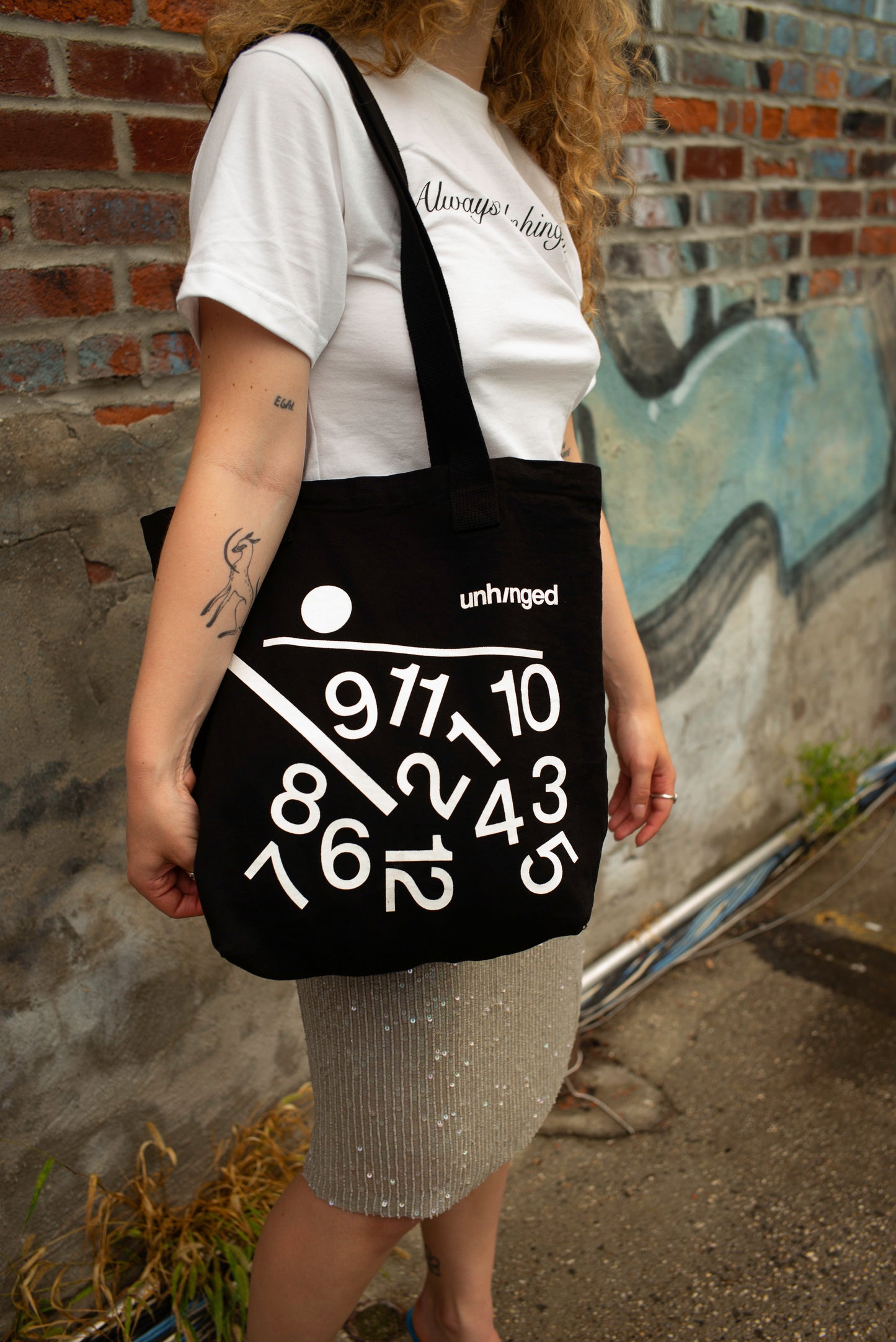 Unhinged Scrambled Clock Tote Bag