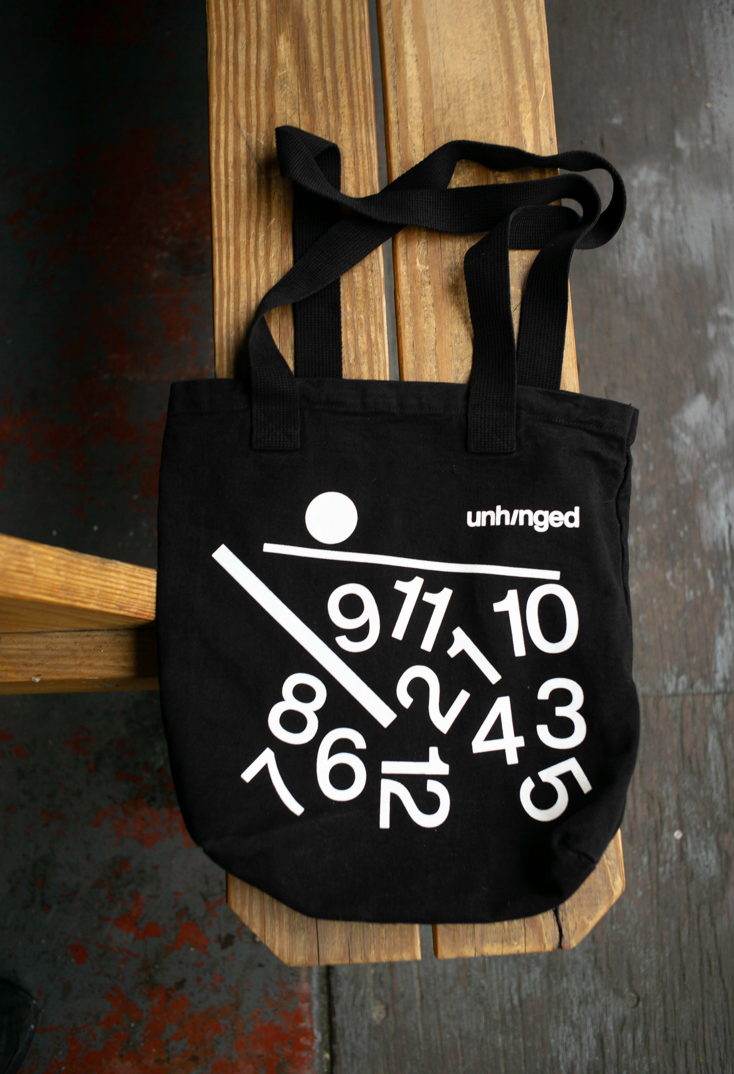 Unhinged Scrambled Clock Tote Bag